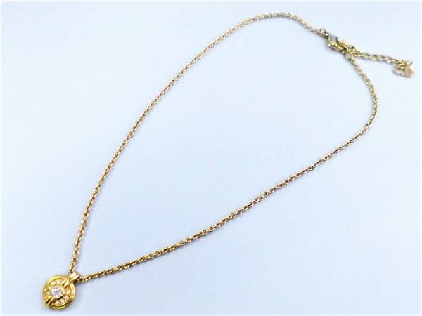 クリスチャンディオール　ＣＤ　ラインストーン　ゴールドカラー　ネックレス＆イヤリング　セット