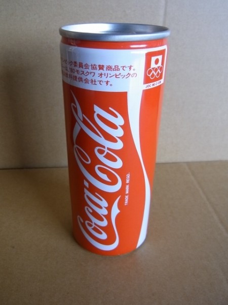 昭和55年☆コカコーラの空き缶【0319】サツキ250mlモスクワ
