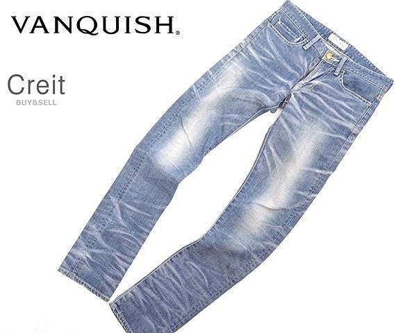 LPT42□ヴァンキッシュ VANQUISH スキニー加工デニム ジーンズ size28