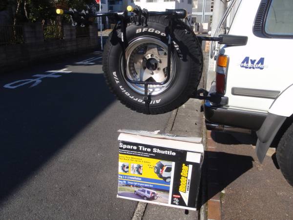 ロードギア スペアタイヤシャトル 取り付け簡単！(自転車用キャリア