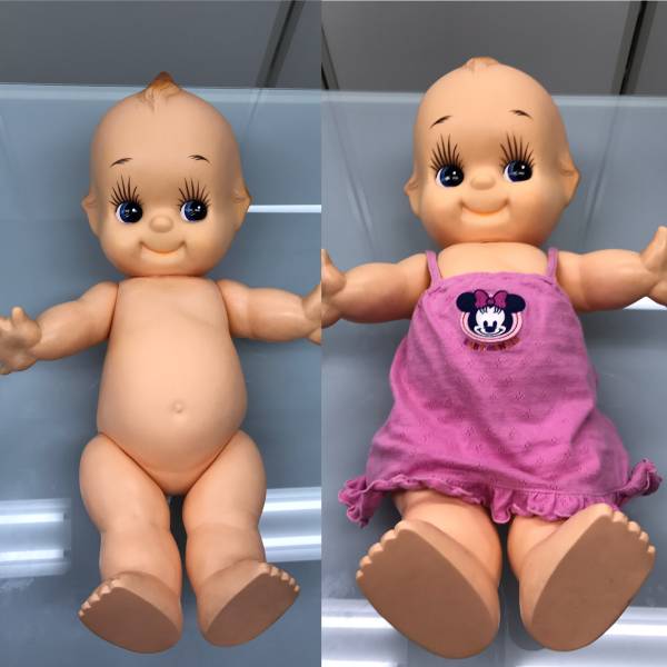 キューピー 人形 フィギュア 昭和 レトロ 緑羽根 レア 巨大 全長約65cm 