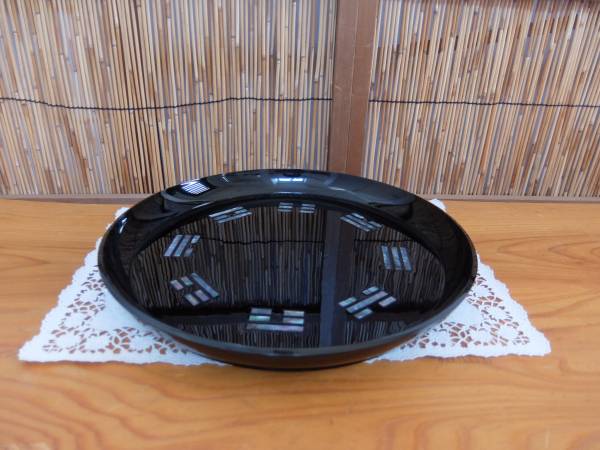 茶道具 八卦盆 定価23000 紙箱付 検木製漆器螺鈿丸盆煎茶盆貝八掛盆懐石道具