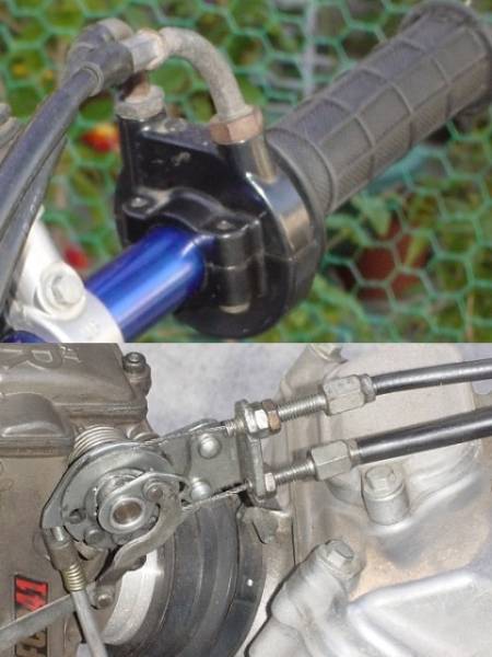 ★ ハイスロットル FCR41φ ２本ケーブル XR650R HRC ハイスロ