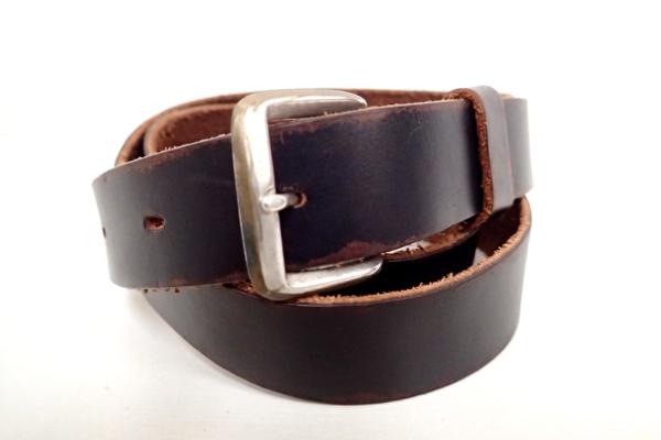 中古◆ダブルアールエル RRL レザーベルト 30 黒 ブラック