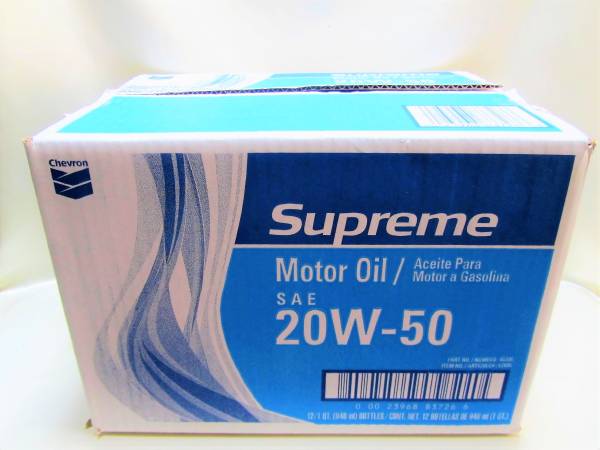 税無！◆SN規格シェブロンシュプリーム20w-50 「946ml×12本入（1箱）」◆エンジン/モーターオイル