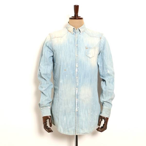 大得価，限定SALE ディースクエアード デニムシャツ 48 L程度 長袖 ペイント イタリア ウォッシュ加工 コットン 刺繍 ペンキ メンズ 男 DSQUARED2 717032107c(その他)｜売買されたオークション情報、yahooの商品情報を 男性用