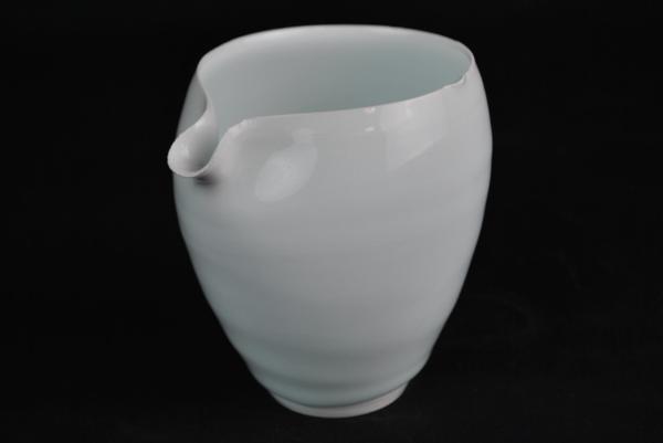 加藤委作品 青白磁オブジェA 作家物陶芸家加藤委つぶさ川小牧白磁片口