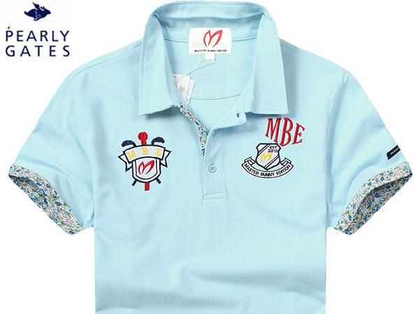 アウトレット品■PEARLYGATESパーリーゲイツ★半袖ポロシャツ4スカイブルー