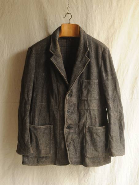 30sフランスヴィンテージファーマーズワークJKT 20s40sウールコートリネン