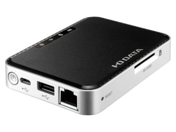 未使用品！　IODATA　Wi-Fiストレージ　WFS-SR01　Wi-Fiルーター機能付きモデル　Wi-Fi経由　SDカード　USBメモリー　モバイルバッテリー