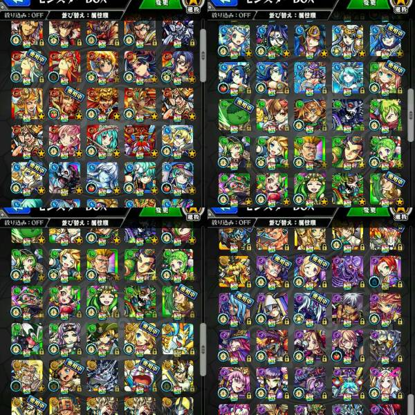 モンストアカウント　ランク200↑　運極15