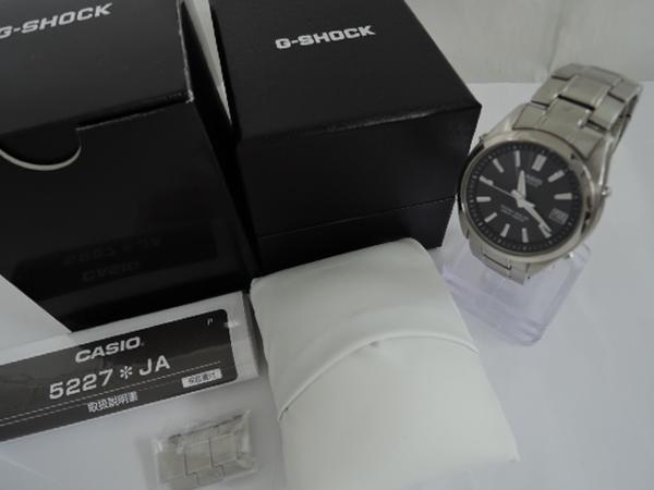 d328 カシオ 腕時計 LIW-130T チタン ソーラー電波 グレー系文字盤 中古