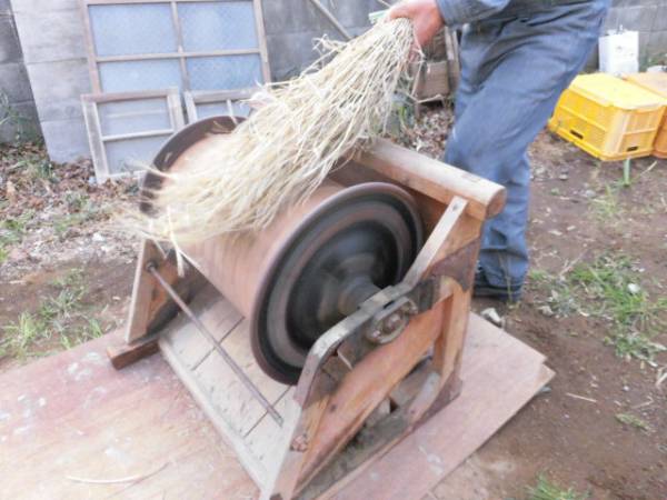◇足踏み脱穀機 ガーコン 新規就農 新蕎麦 穀物 木 鉄 ダイヤモンド(26 