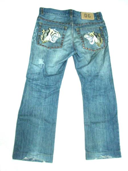 人気，セール ドルガバ ドルチェ&ガッバーナ タイガー刺繍 デニムパンツ レア物 スタッズ クラッシュ ダメージ加工 DOLCE&GABBANA 品 トラ 虎 34(44以下)｜売買されたオークション情報、yahooの商品情報を 男性用