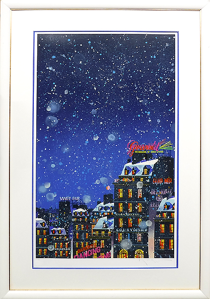 GLC】ヒロヤマガタ 「スノーウィーナイト」 シルクスクリーン 直筆