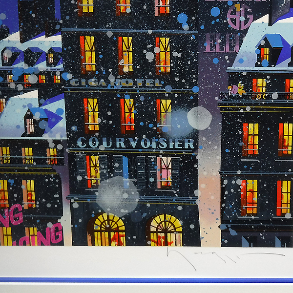 GLC】ヒロヤマガタ 「スノーウィーナイト」 シルクスクリーン 直筆