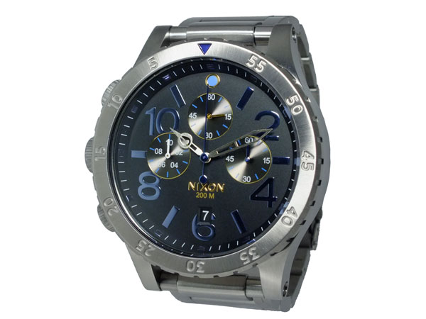 1個のみ入荷★次回入荷未定★期間限定SALE★新品ニクソンNIXONブルー腕時計★クロノ48-20★A486-1529