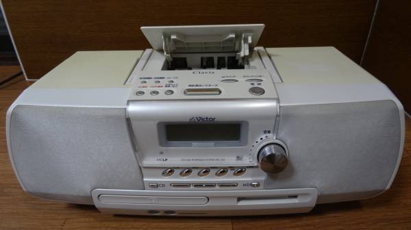 完動品】Victor CD/MDラジカセ Clavia RC-A2 ホワイト
