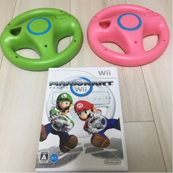 Wiiマリオカートセット ハンドル付き Wii Wiiソフト 【公式通販】