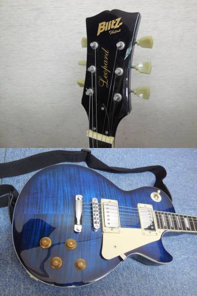 ○Blitz Leopard レスポールタイプ エレキギター Aria ProⅡ こ4-100