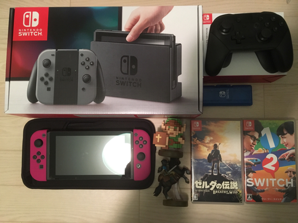 Nintendo Switch セット 本体 グレー ソフト(ゼルダの伝説、1-2-Switch