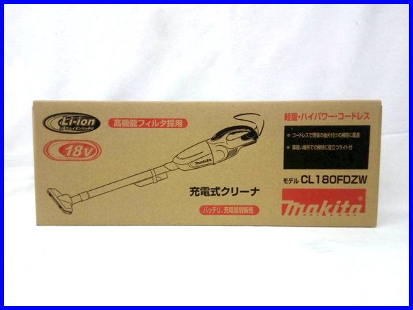 新フィルタ付 マキタ 18V 充電式クリーナーCL180FDZW (本体のみ)