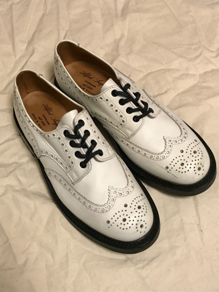 アルフレッドサージェント Alfred Sargent ウイングチップ ブーツ 短靴 MADE IN ENGLAND 英国製 8 1/2 コマンドソール FX 3090 / 59