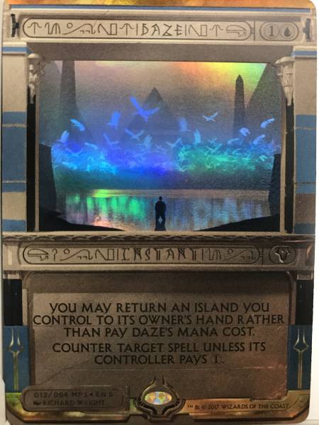 MTG　アモンケット　マスターピース　英語　日本語パック版　目くらまし/Daze　1枚　c