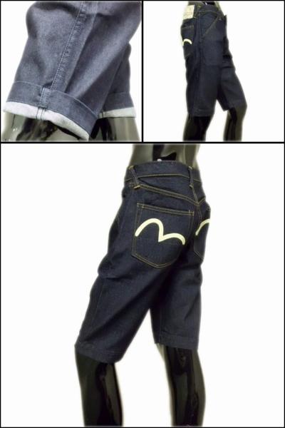 送料無料EVISUエヴィスEVD-7550LTデニムショートパンツ白38inch