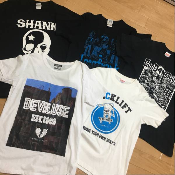 Deviluse Shank Back Lift Locoflank Good4nothing バンドtシャツ5枚セット 検wanima Pizza Of Death Tシャツ 売買されたオークション情報 Yahooの商品情報をアーカイブ公開 オークファン Aucfan Com
