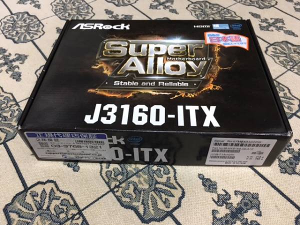 ASRock　J3160-ITX　、(S-ATA変換コネクター３個付属)