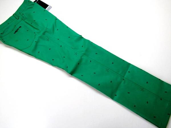 ◆春夏モデル!アディダス12960.3クラブプリントGOLFパンツ82緑/新品◆