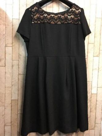 新品☆17号上質レースつかい♪黒いシンプルワンピース☆b575