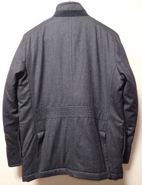 タカキュー Wilkes Bashford Platinum × 伊 カノニコ 生地 SUPER120'S 2重構造 中綿 ウール ジャケット コート M