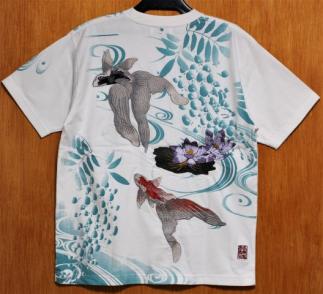 靖琉様 SALE！絡繰魂♪(L)27238310夫婦琉金刺繍半袖Tシャツ訳あり 【公式通販】