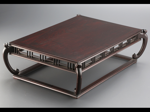 【流】唐木造紫檀材平卓 重量1.65kg BF303