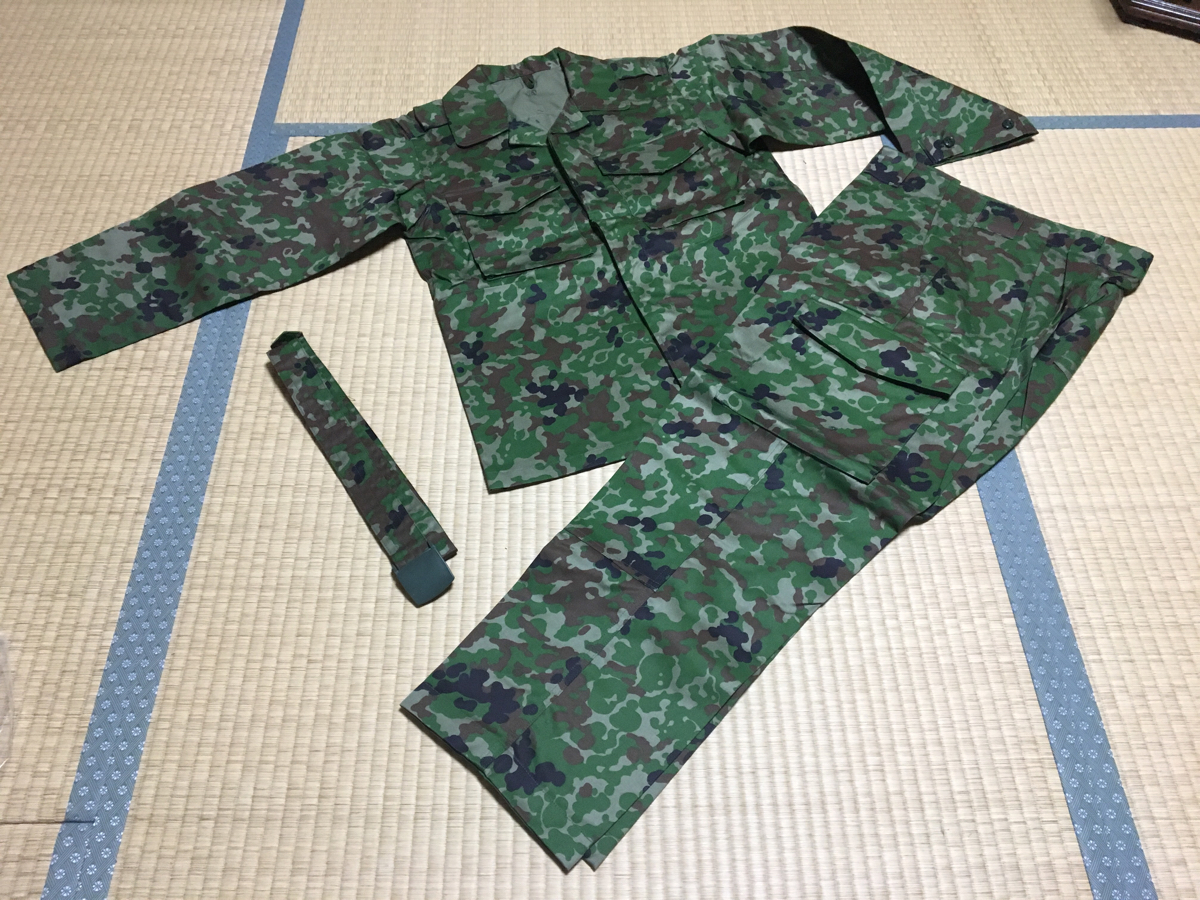 3 激レア◇陸上自衛隊 迷彩服2形 上下 7A 防衛庁共済組合 官給品同等