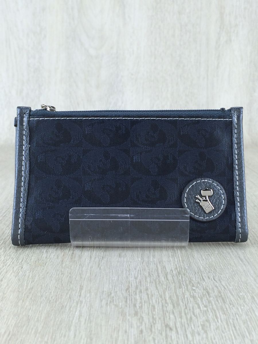 PELLE BORSA◆2つ折り財布/PVC/NVY/総柄