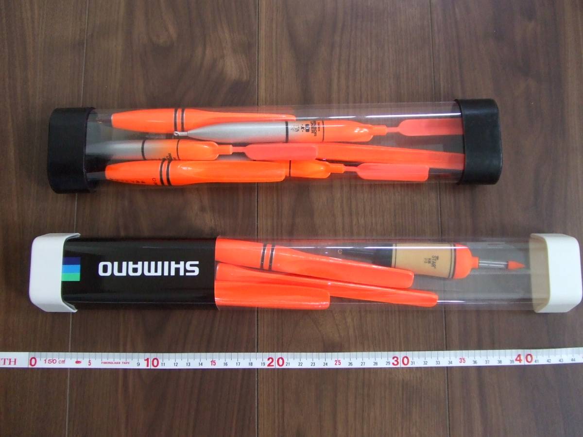 【中古・超美品】　ミニカゴ釣り用棒ウキ１０本セット（ケース付）