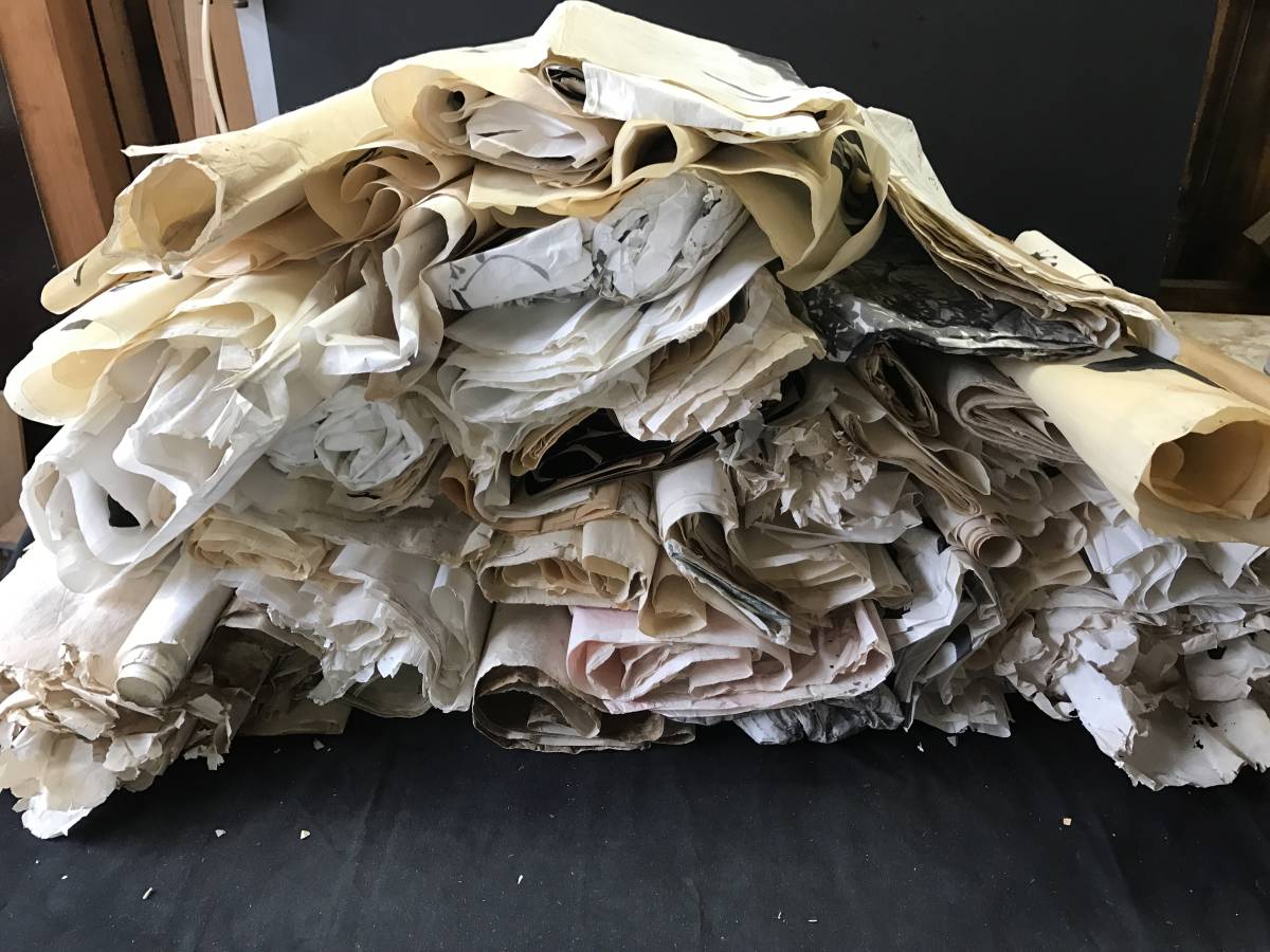 ☆★超大量★☆古いまくり、めくり 200枚以上 セット　検）書画/掛軸/書/中国/茶掛け/墨蹟/中国美術/書法/黄檗/山水/花鳥★☆
