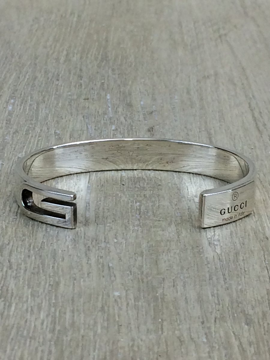 GUCCI◇バングル/SV925/SLV/PLATE LINK BRACELET/グッチ GUCCI SV925