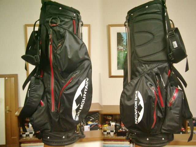 希少！良好　サンマウンテン　ウォータープルーフ　防水　黒赤　スタンドバッグ