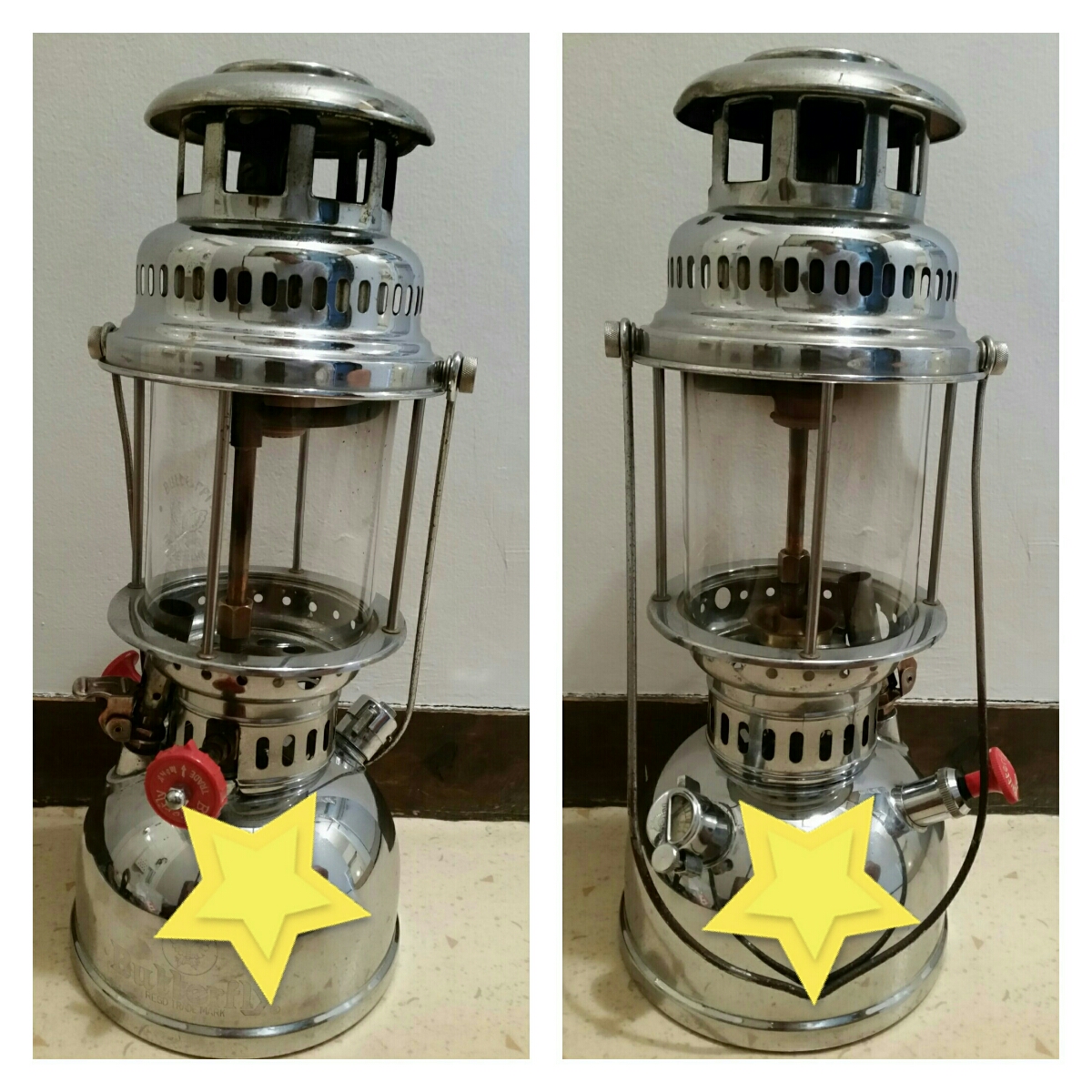 ペトロマックス似 真鍮製バタフライランタン 動作未確認 バタフライ