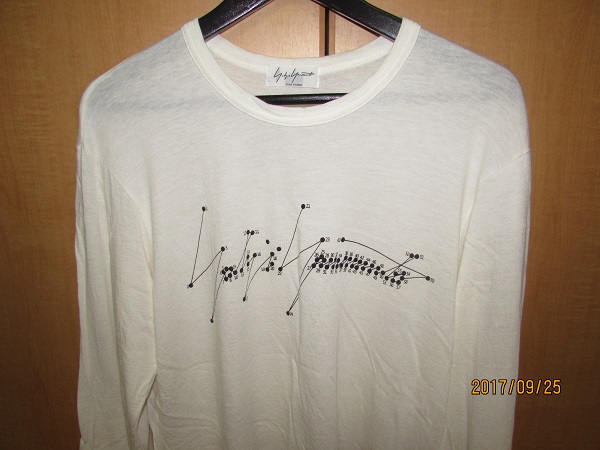 ★★ヨウジヤマモトプールオム　ロゴ入りウール混カットソー白　美品★★