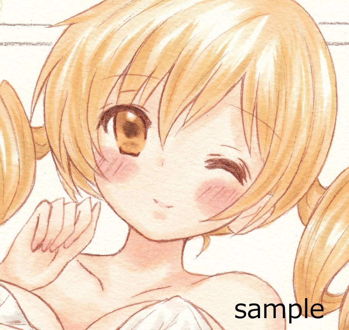 手描きイラスト＊巴マミ 水着 魔法少女まどか☆マギカ(手描きイラスト