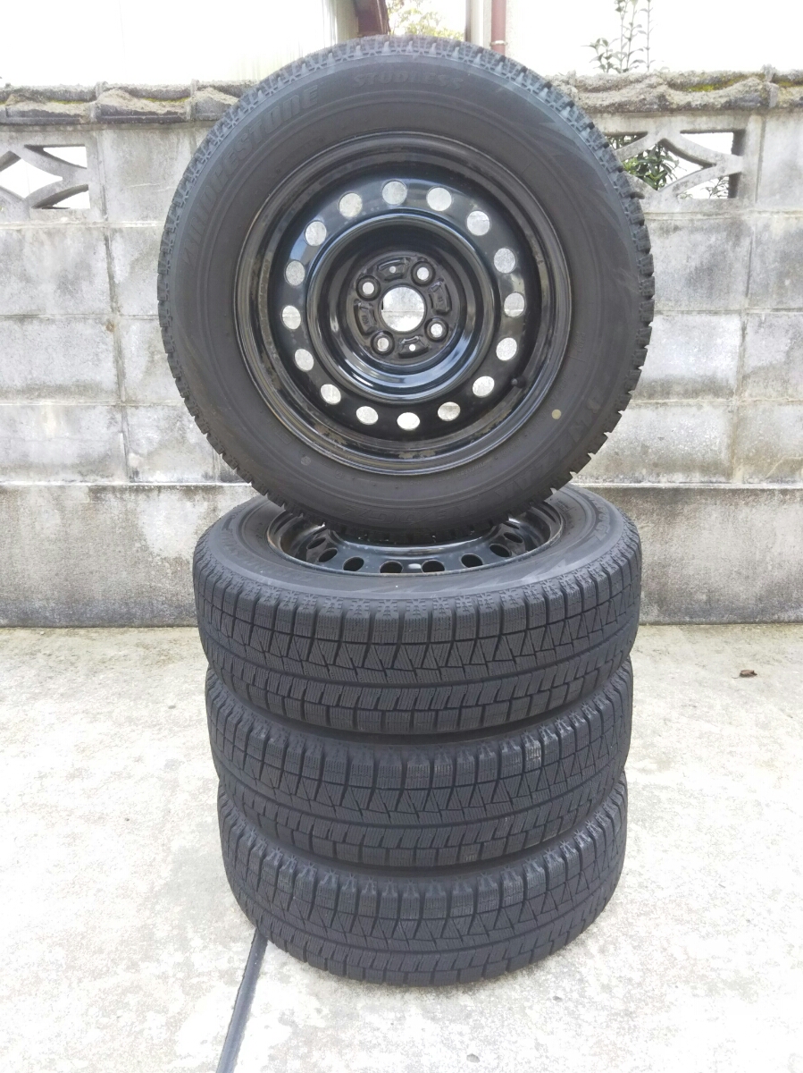 BS★185/65R15★4本送料込み★ 送料無料○8～8.5分山 17年 4本 ブリヂストン 185/65R15 VRX2 15インチ