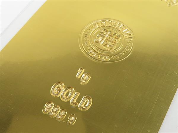 徳力 純金 GOLD 日本信販 999.9 1g カード型GOLD - ラミネートカード