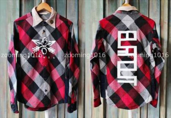 UVERworld TAKUYA∞ 着用 着 BURNOUT バーンアウト クロスドアローチェックシャツ RED レッド 赤 L