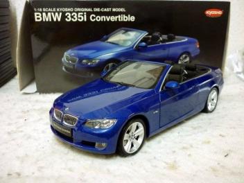 京商 BMW 335i カブリオレ コンバーチブル E93 1/18 ミニカー 青 3