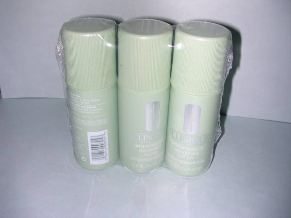 3本◆クリニーク ◆デオドラントロールオン/容量75mlを３本/新品未使用◆消費税不要